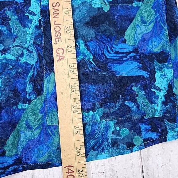 CARHARTT Blue Green Purple Nurse Medical Scrub Uniform Shirt Top Scrubs Small - Picture 11 of 11